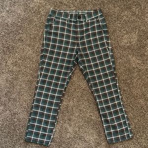 American Eagle Plaid Super Hi-rise Trousers